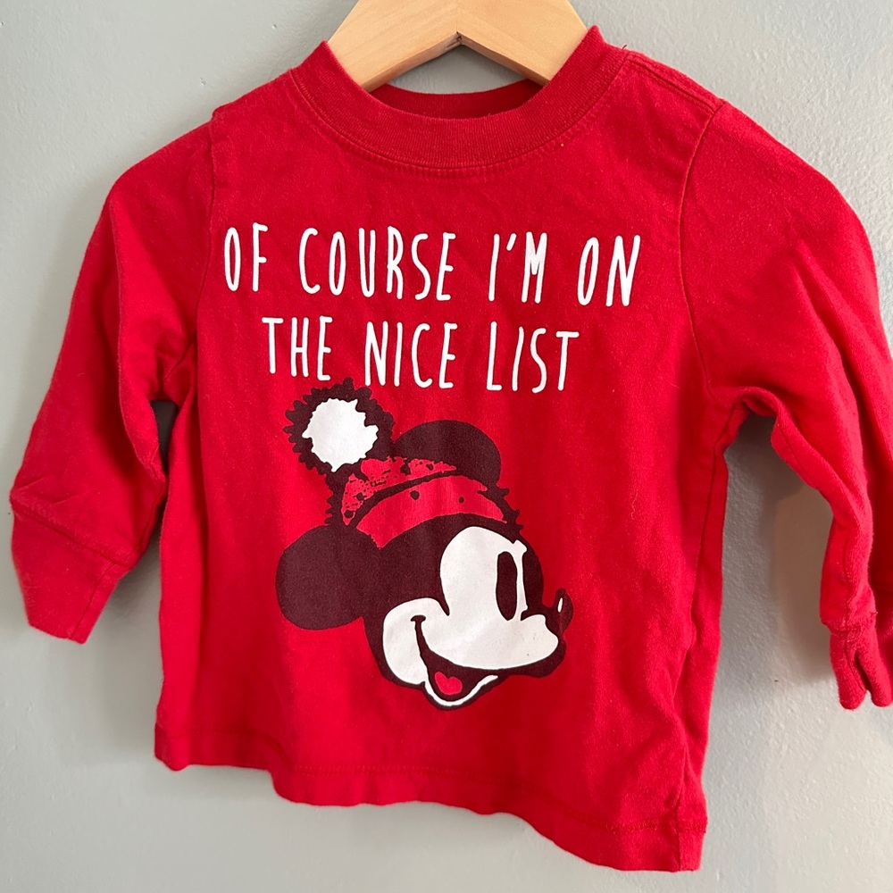 Old Navy Mickey Santa Tee